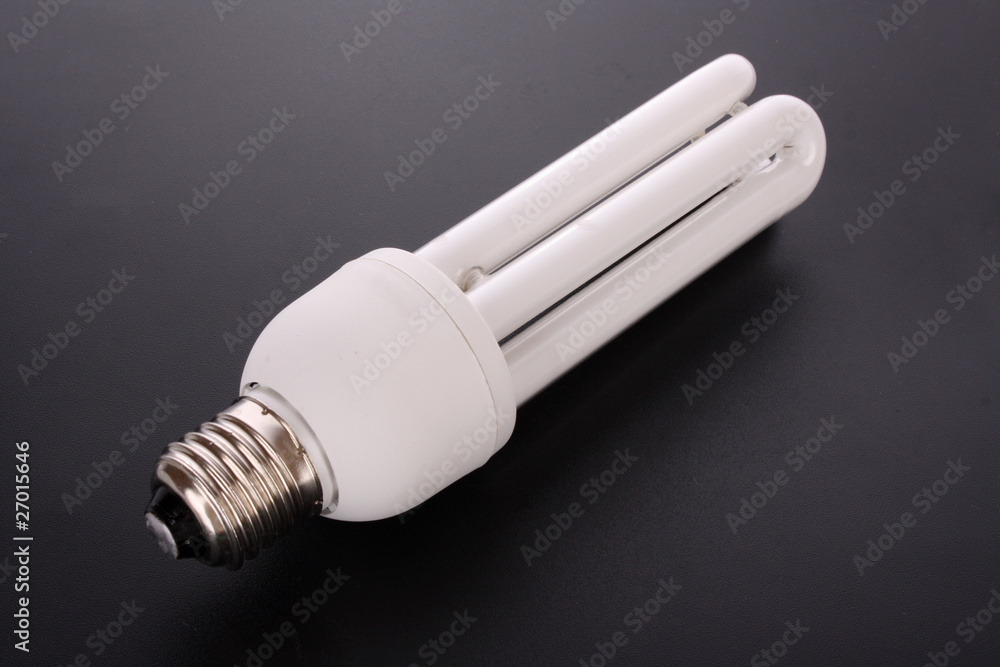 Energy saving light bulb on black Energy saving light bulb on black