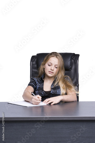 Geschäftsfrau am Schreibtisch