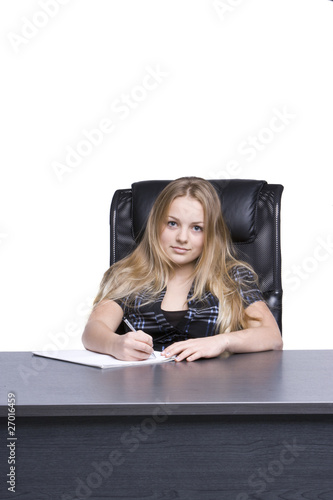 Geschäftsfrau am Schreibtisch