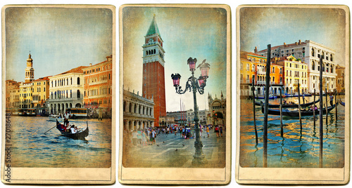 beautiful romantic Venice- retro cards © Freesurf