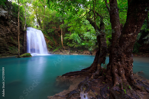 Erawan Waterfall in Kanchanaburi  Thailand