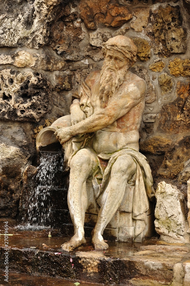 Obraz premium Bachkirche mit Springbrunnen