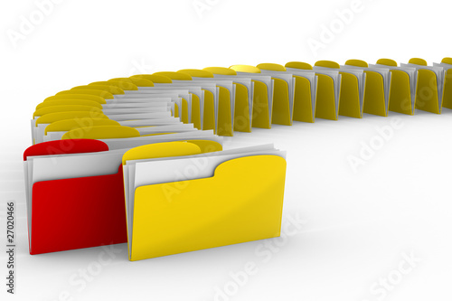 computer folder on white ba...