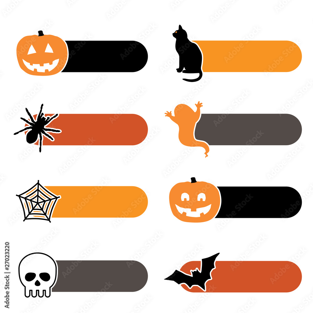 Naklejka premium halloween tabs