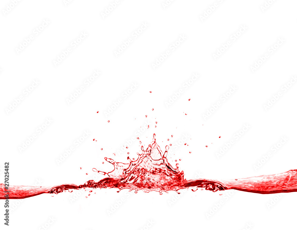 Red liquid isolated on white background Red liquid isolated on white background