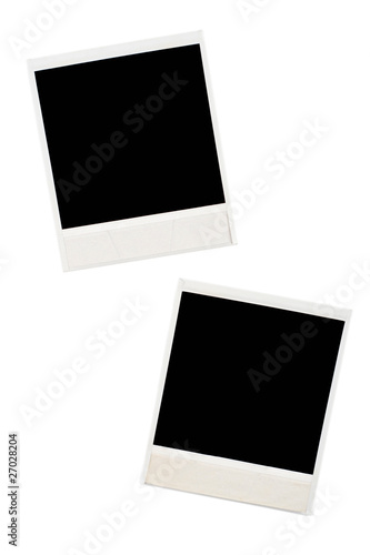 Blank photo frames isolated on white background