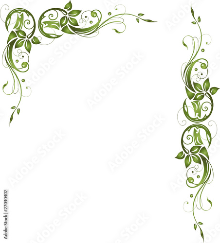 Blumen, Blüten, Blätter, Laub, Ranke, flora, filigran, grün