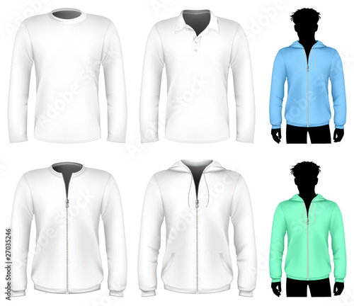 Vector t-shirt, polo shirt and sweatshirt design template.