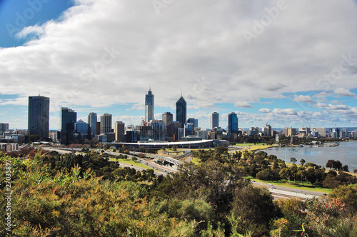 The Perth skyline as seen from Kings Park. © trappy76