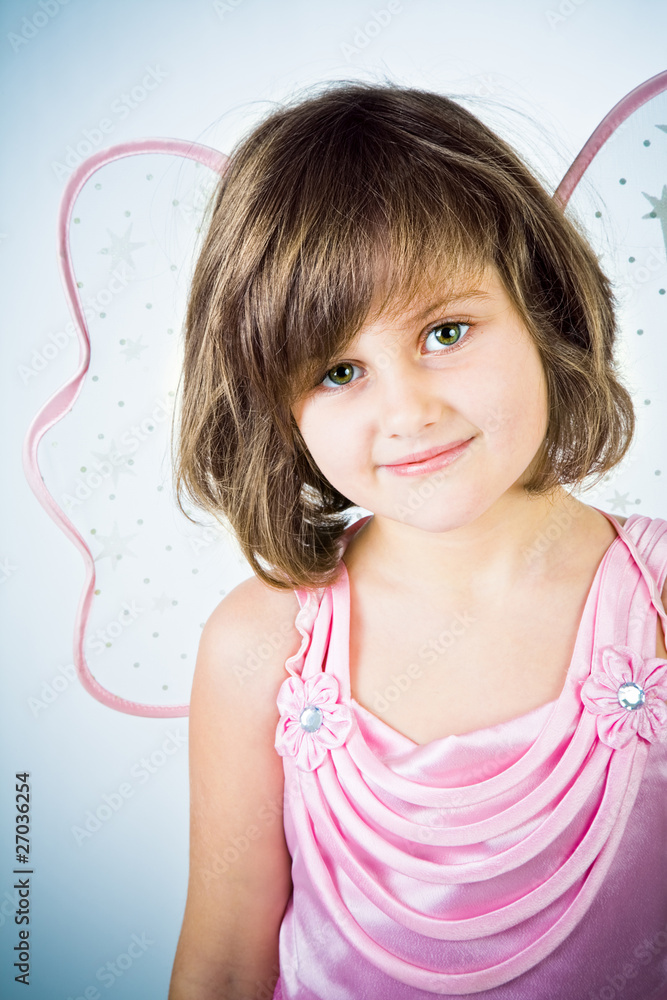 little girl in a suit of the fairy little girl in a suit of the fairy