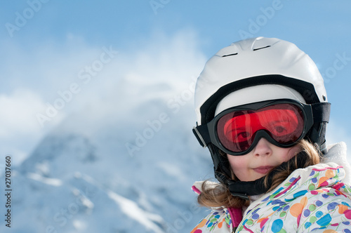 Little skier portrait