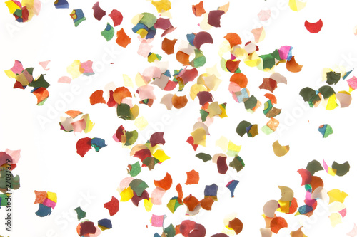 confetti on white background