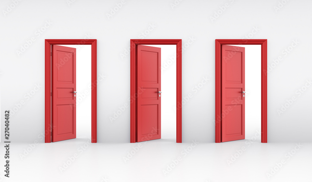 Three open doors Three open doors