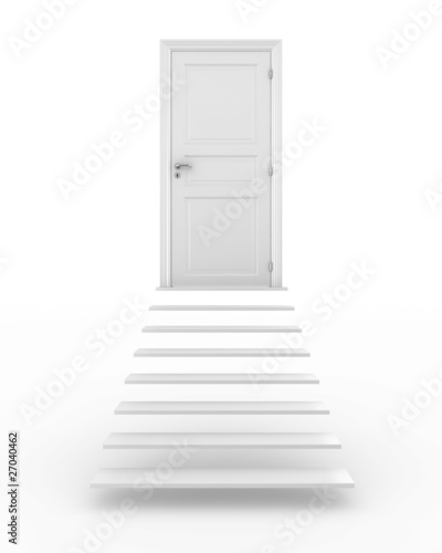 Door with stairs