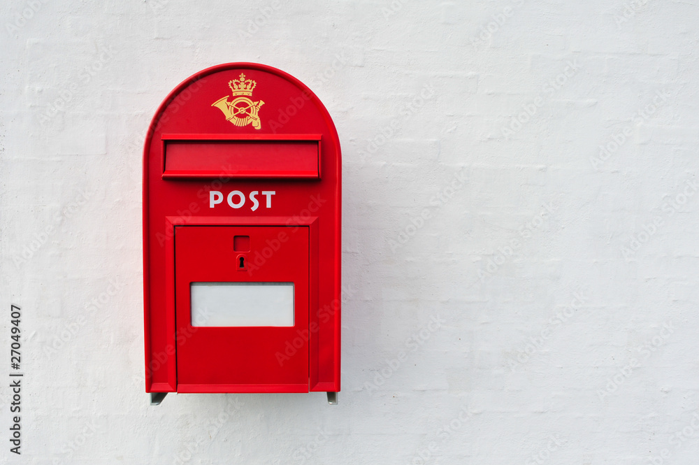 Danish red post box