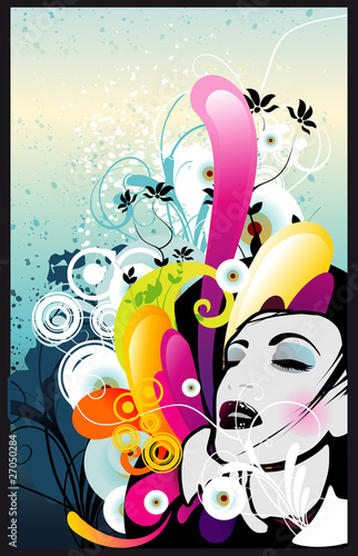 abstract girl vector illustration