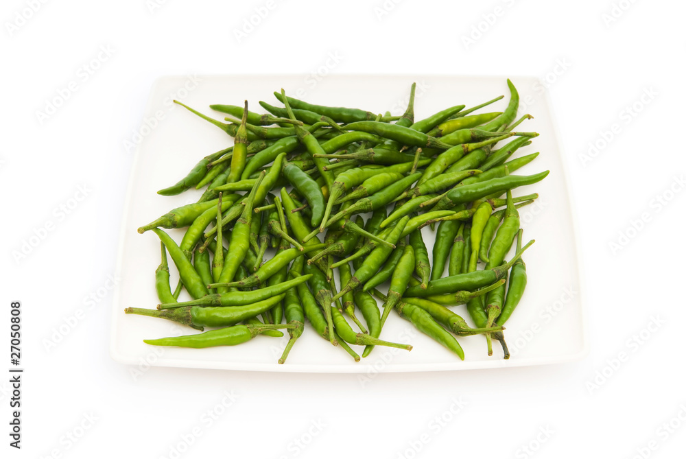 Hot peppers isolated on the white background Hot peppers isolated on the white background