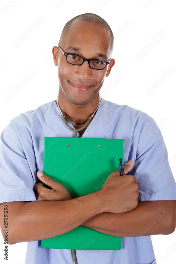 Young successful African American man doctor Young successful African American man doctor
