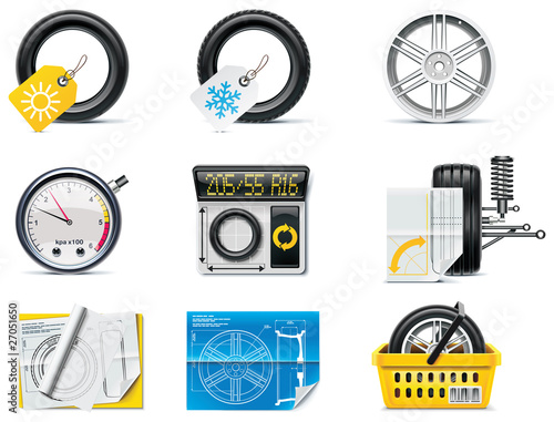 Car service icons. Part 1. Tires
