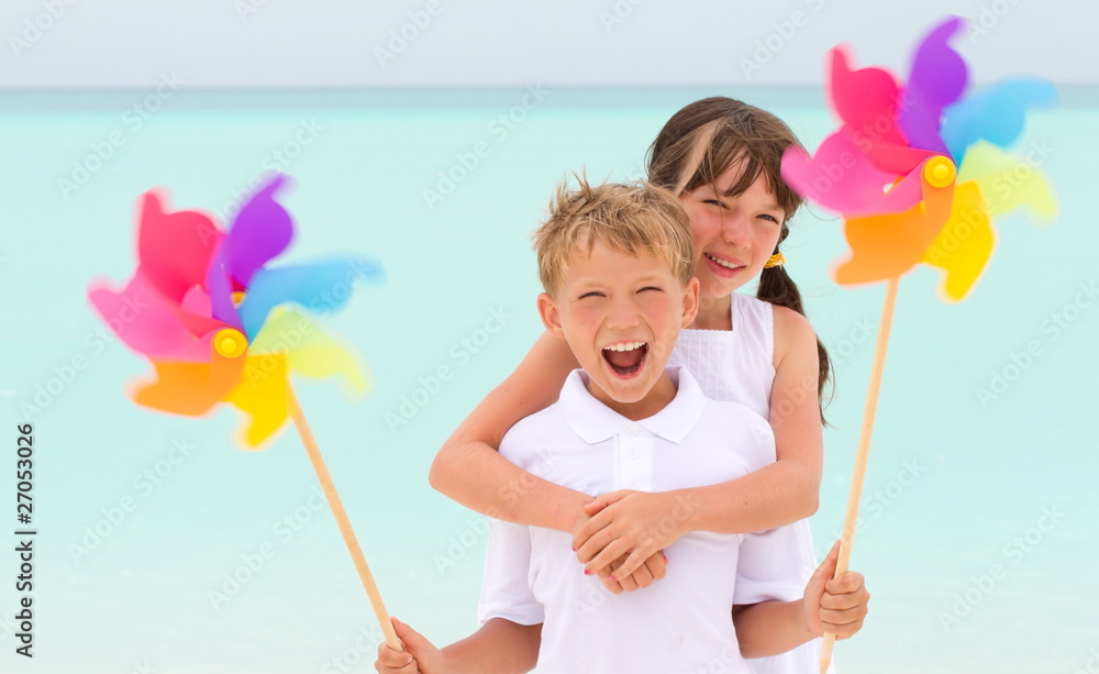 Children playing on beach