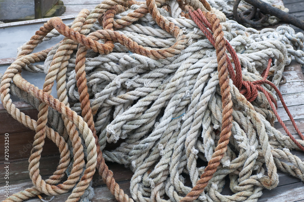 Ropes on a sail boat