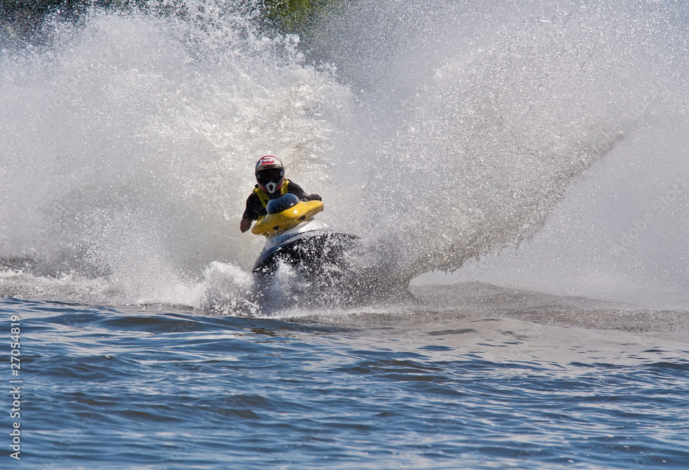 Naklejka premium High-speed jetski