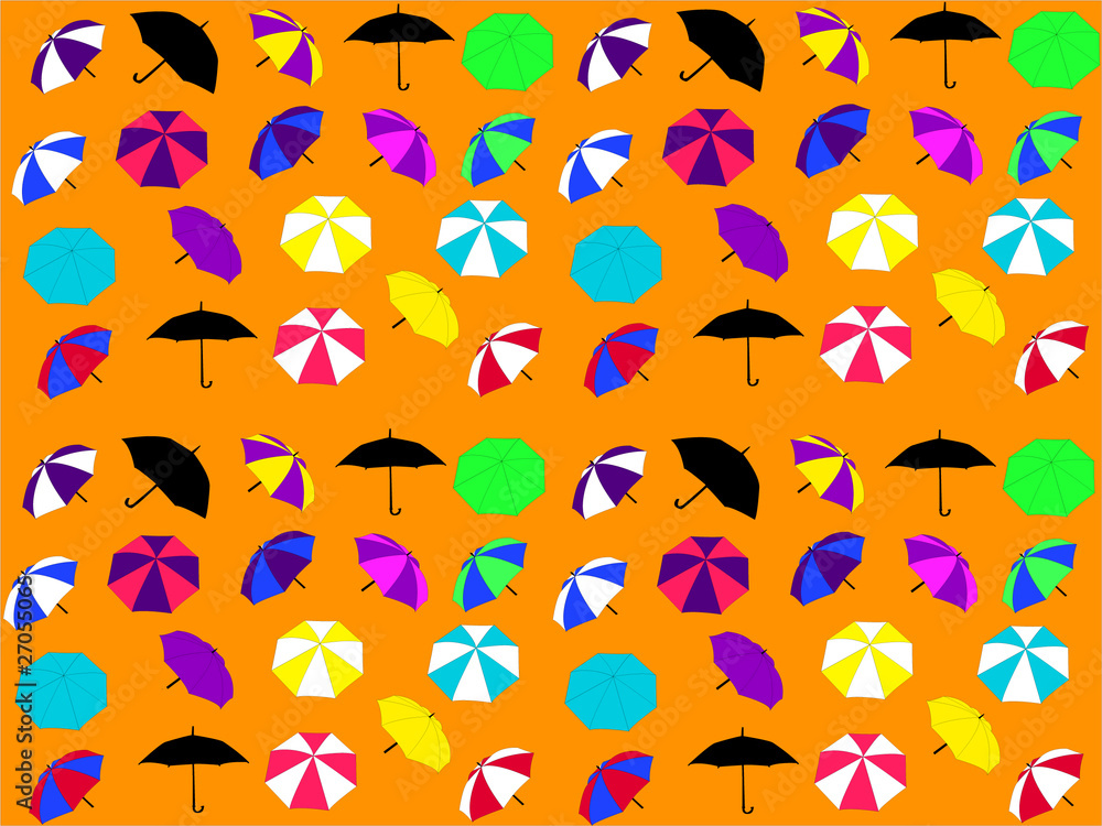 background with umbrellas - vector background with umbrellas - vector