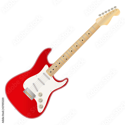 Electric guitar isolated on white background