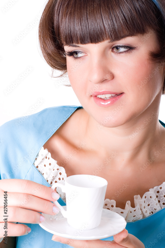 young woman enjoying a cup of coffee young woman enjoying a cup of coffee
