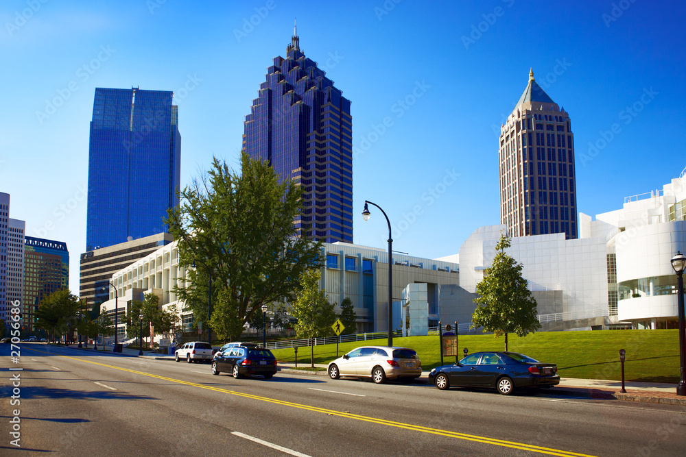 Skyscrapers in midtown. Atlanta, GA.