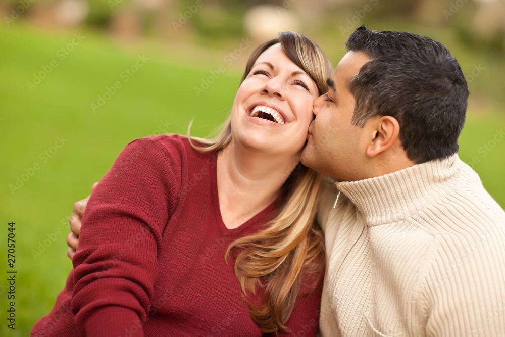 Attractive Mixed Race Couple Portrait Attractive Mixed Race Couple Portrait