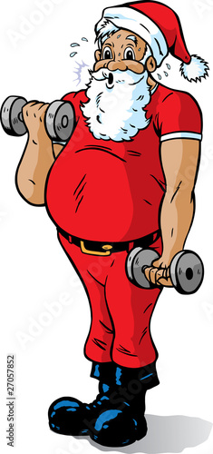 Santa getting in shape
