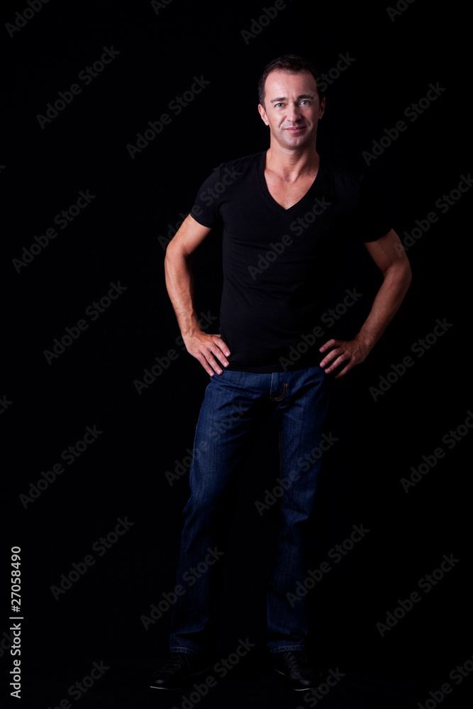 Portrait of a handsome middle-age man smiling Portrait of a handsome middle-age man smiling