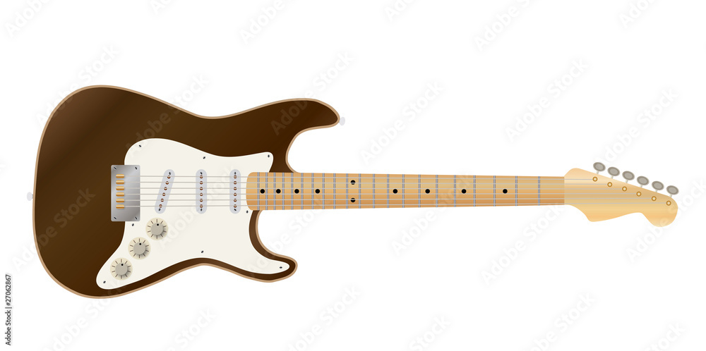 Obraz premium Gitara elektryczna na białym tle