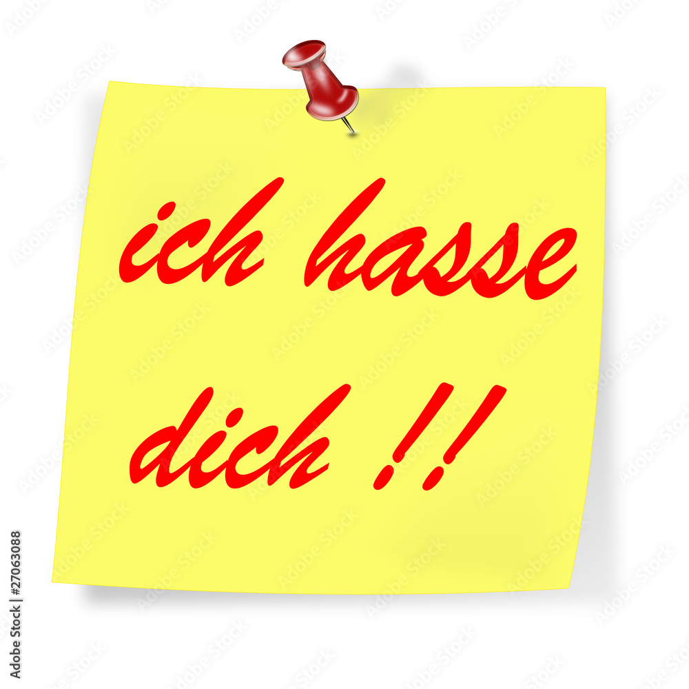 Ich hasse dich StockIllustration Adobe Stock