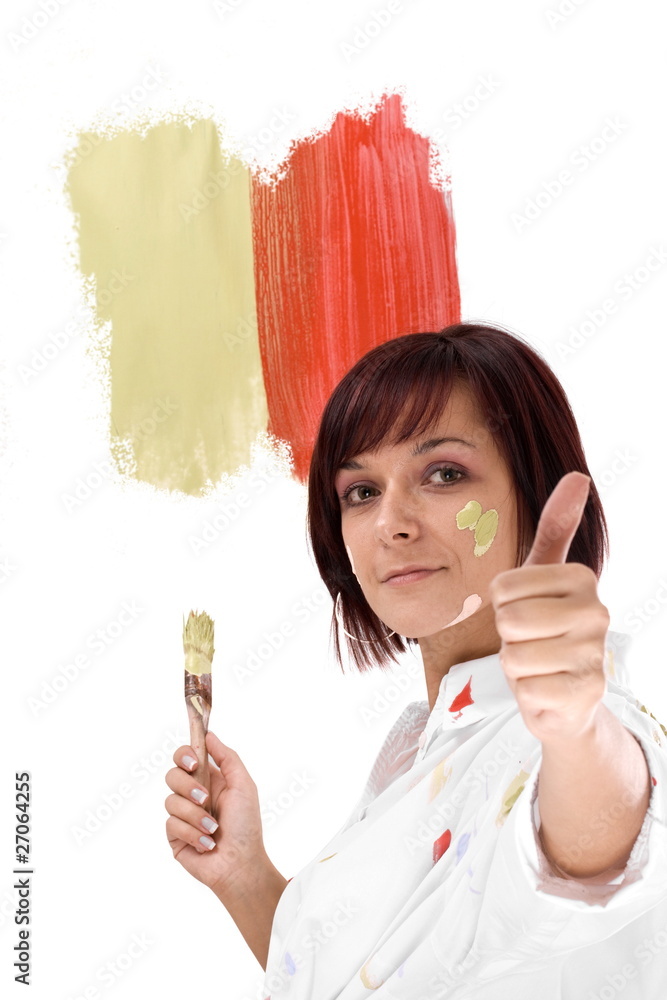 Woman painting