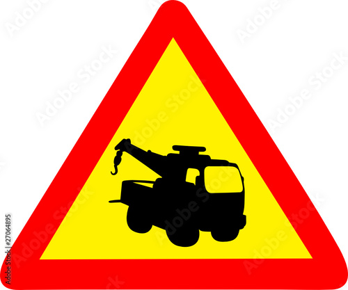 towing truck sign