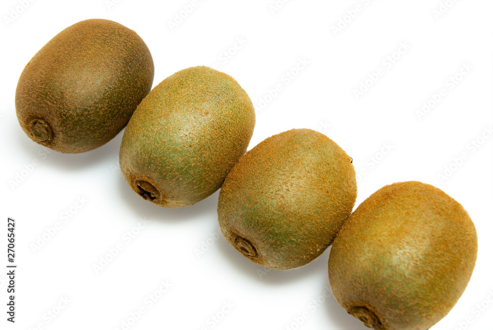 Kiwi group isolated on the white background Kiwi group isolated on the white background