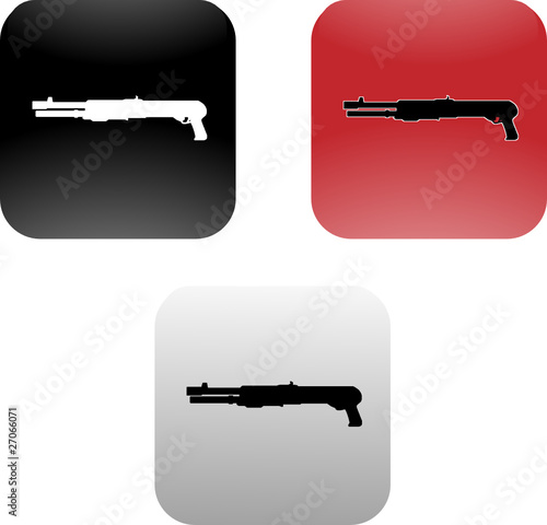 pump action gun icon buttons