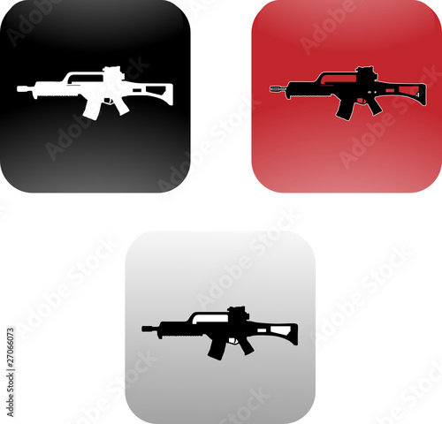 Machine Gun Icon Buttons