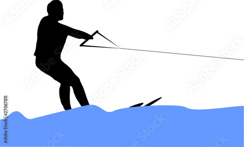 man making water ski