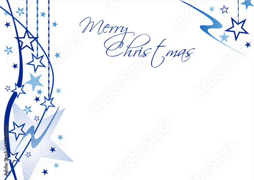 Biglietto Auguri natale blu