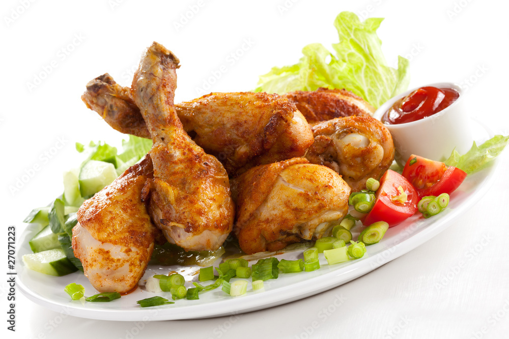 Roasted chicken drumsticks and vegetables Roasted chicken drumsticks and vegetables
