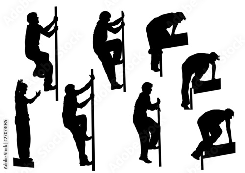 Climbing men