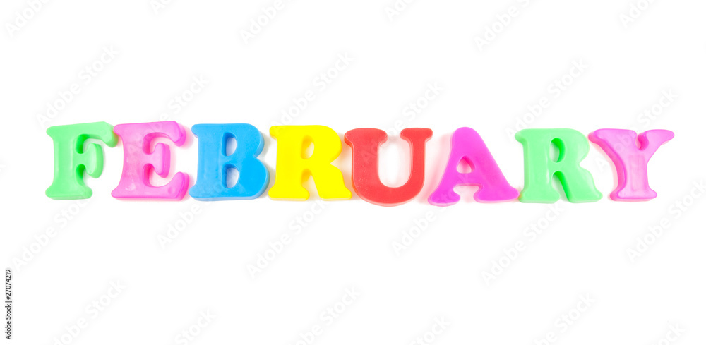 february written in fridge magnets february written in fridge magnets