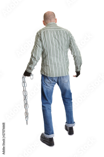Fotografija hooligan with chain
