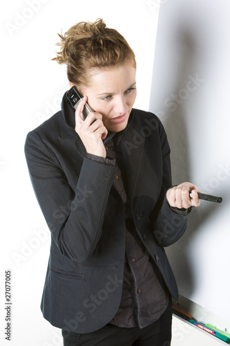 telephoning businesswoman photo