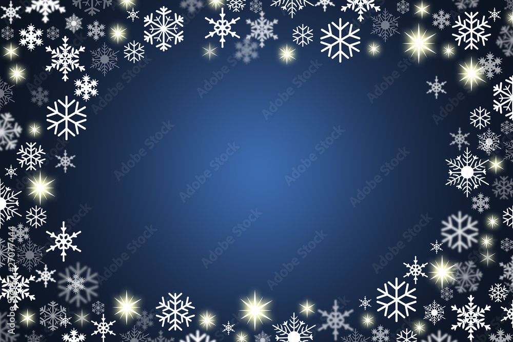 Fototapeta premium Schneeflocken/Eiskristalle Hintergrund