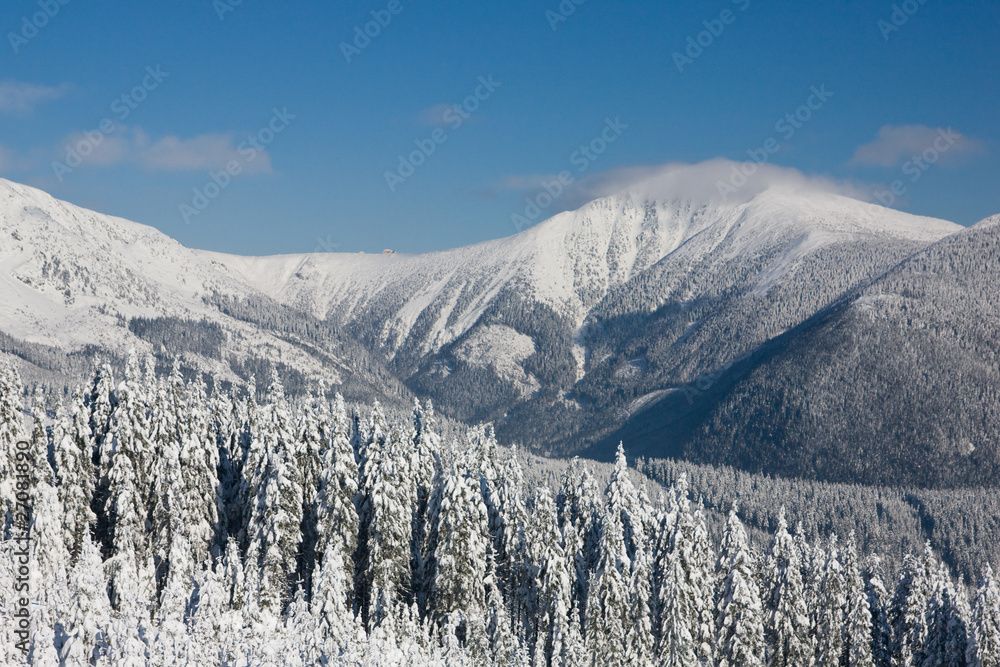 Czechy - Śnieżka i ośnieżone góry