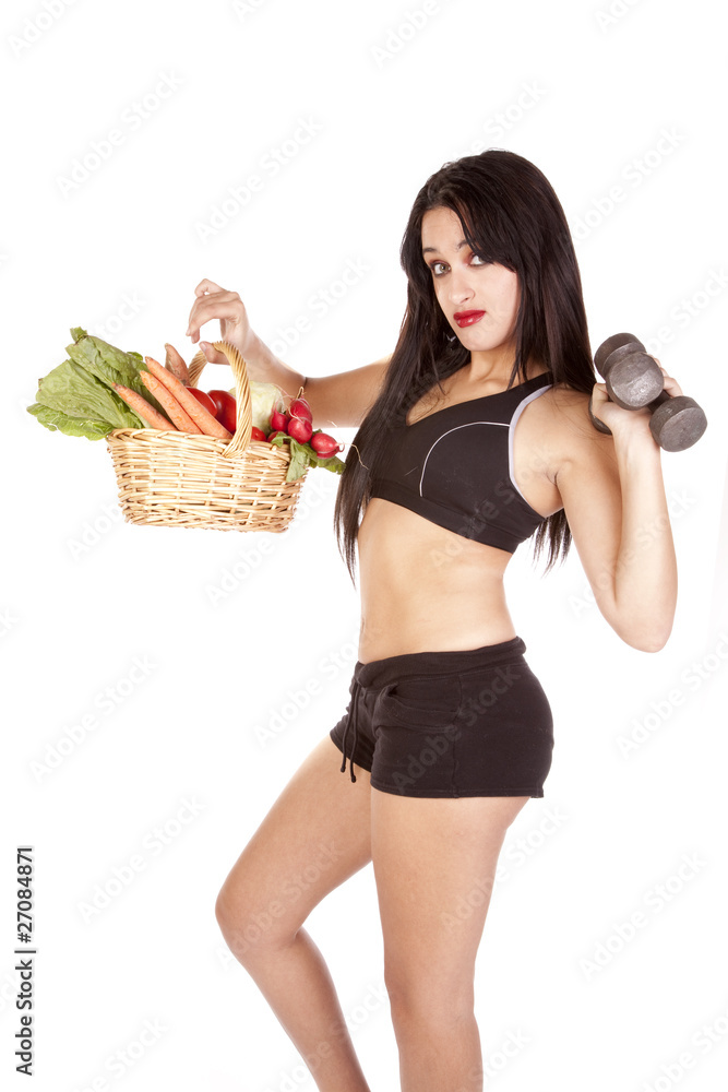 Vegetables and workout